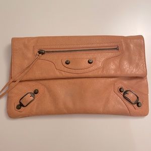 Balenciaga motocross classic hardware envelope clutch!